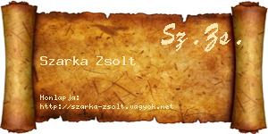 Szarka Zsolt névjegykártya